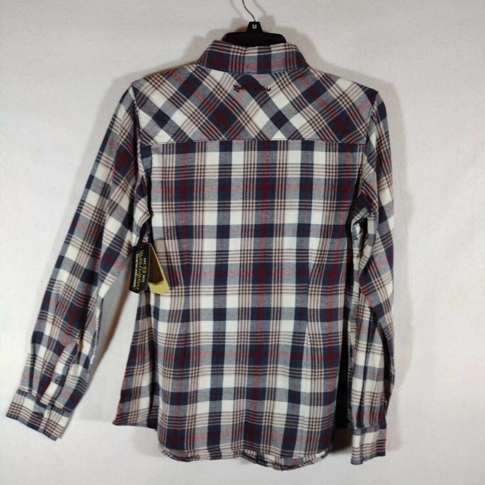 Noble Outfitters Shirt Plaid Fannel Womens Shirt Long Sleeve Size Medium - Picture 2 of 14